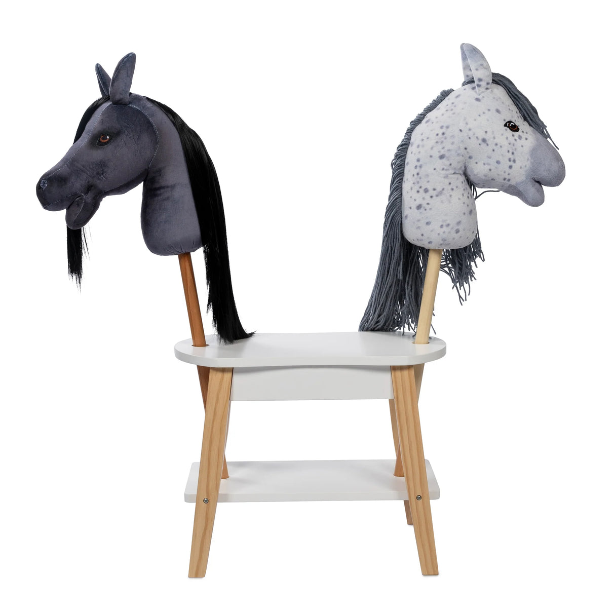 Frisierhocker für Hobby Horse – Stabiler Grooming Stool mit Zubehörablage