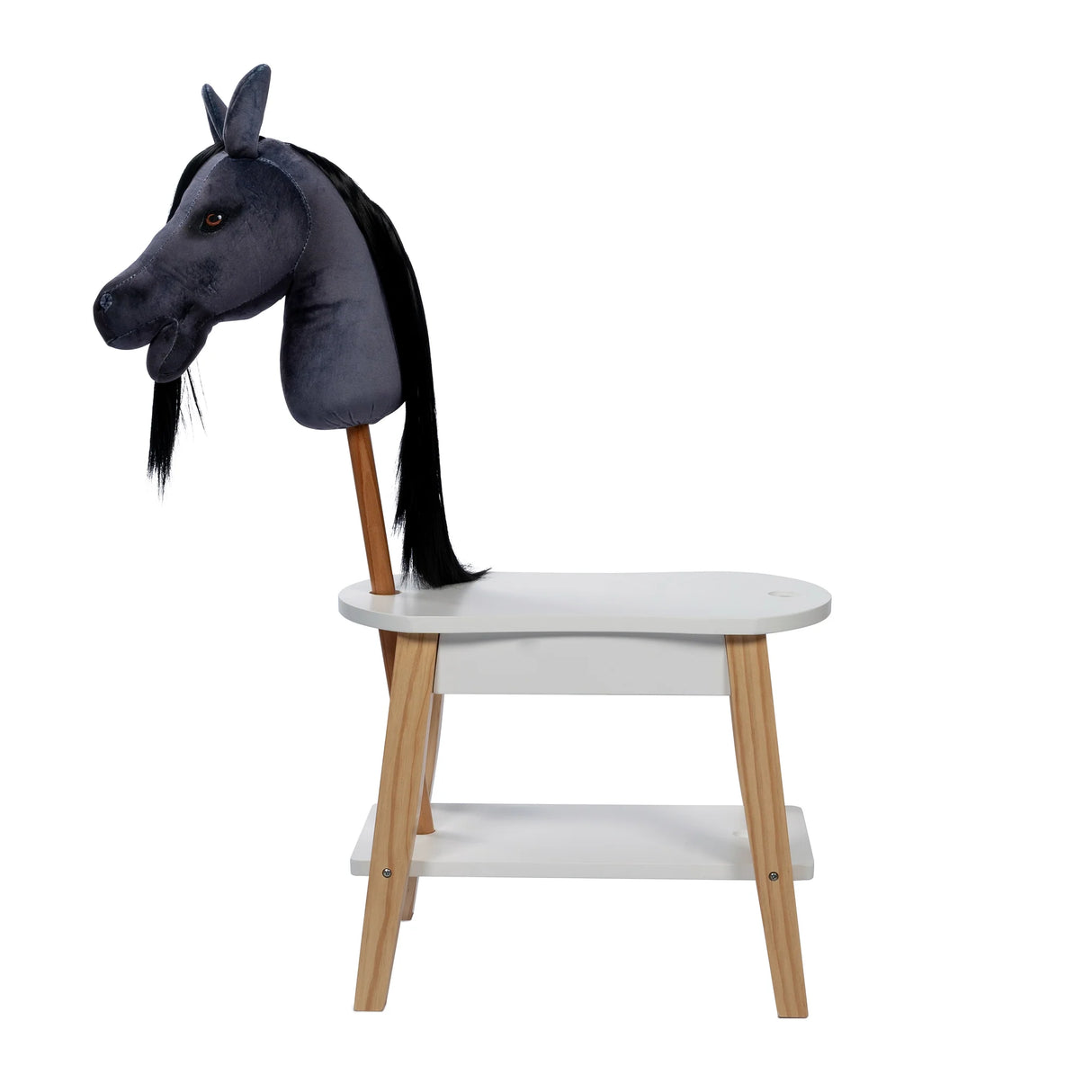 Frisierhocker für Hobby Horse – Stabiler Grooming Stool mit Zubehörablage